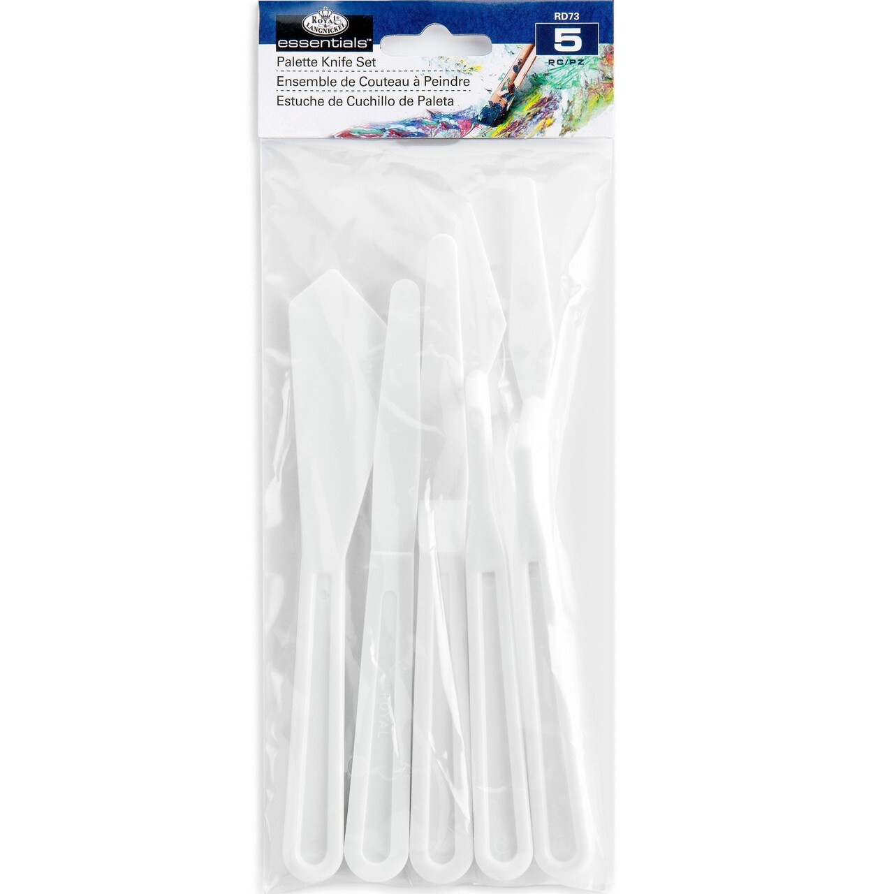 RD73 | Royal & Langnickel Essentials 5-Piece Plastic Palette Knife Set